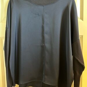 CHARLIE B Black Ribbed Knit Top